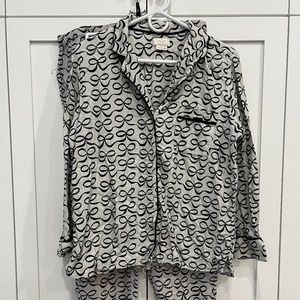 Kate Spade Dream A Little Dream Ribbon Bow Pajama Set Large